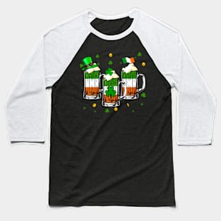 Irish Beer Ireland Flag St Patricks Day Men Women Leprechaun Baseball T-Shirt